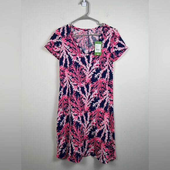 NWT Lilly Pulitzer Short Sleeve Jessica Beyond The Sea Nauti Blue Dress XS - Picture 2 of 7